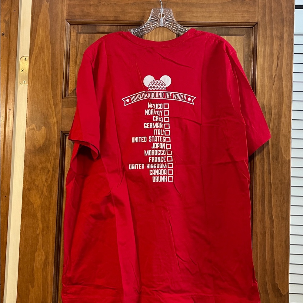 Disney Epcot Drinking Around The World Team Short Sleeve Tee Shirt Top - Picture 4 of 5